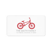 Niedlich Cranberry Red Bicycle Adressaufkleber (Vorne)