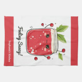 Niedlich Cranberry Sauce - Funny Kawaii Kochen Geschirrtuch (Horizontal)