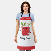 Niedlich Cranberry Sauce - Funny Kawaii Kochen Schürze (Getragen)