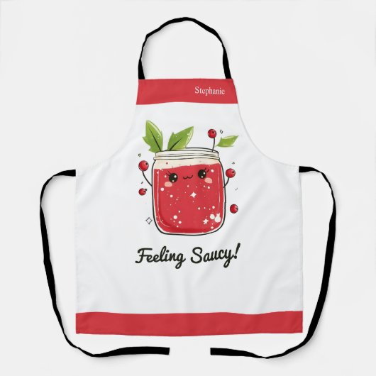 Niedlich Cranberry Sauce - Funny Kawaii Kochen Schürze (Vorderseite)