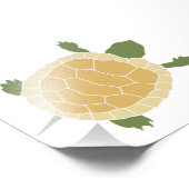 Niedlich Crawling Little Turtle Tortoise Fotodruck (Ecke)