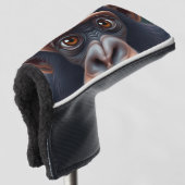 Niedlich Crazy Funny Chimpanzee Anime Portrait Golf Headcover (3/4 Vorderseite)