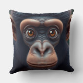 Niedlich Crazy Funny Chimpanzee Anime Portrait Kissen (Rückseite)