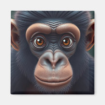 Niedlich Crazy Funny Chimpanzee Anime Portrait