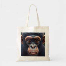 Niedlich Crazy Funny Chimpanzee Anime Portrait Tragetasche