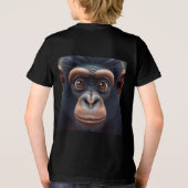 Niedlich Crazy Funny Chimpanzee Anime Portrait Tri-Blend Shirt (Rückseite)
