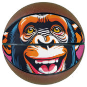 Niedlich Crazy Funny Chimpanzee Basketball (Vorderseite)