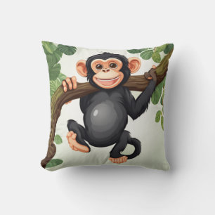 Niedlich Crazy Funny Chimpanzee Cartoon Kissen