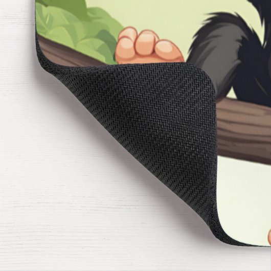 Niedlich Crazy Funny Chimpanzee Cartoon Mousepad (Ecke)