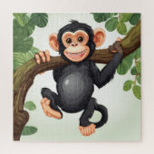 Niedlich Crazy Funny Chimpanzee Cartoon Puzzle (Vertikal)