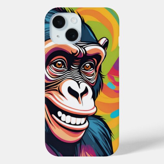 Niedlich Crazy Funny Chimpanzee Case-Mate iPhone Hülle (Rückseite)
