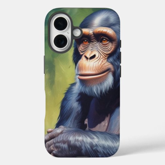 Niedlich Crazy Funny Chimpanzee Case-Mate iPhone Hülle (Rückseite)