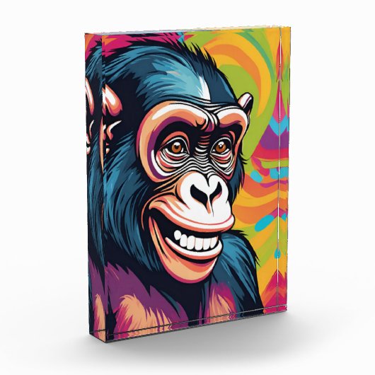 Niedlich Crazy Funny Chimpanzee Fotoblock (Links)