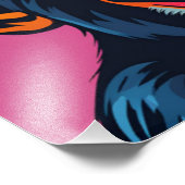 Niedlich Crazy Funny Chimpanzee Fotodruck (Ecke)