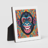 Niedlich Crazy Funny Chimpanzee Fotoplatte (Vorderseite)