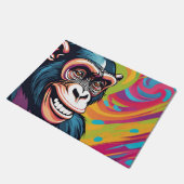 Niedlich Crazy Funny Chimpanzee Fußmatte (Schrägansicht)