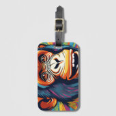 Niedlich Crazy Funny Chimpanzee Gepäckanhänger (Vorderseite Vertikal)