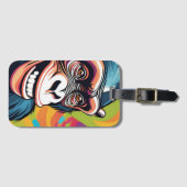 Niedlich Crazy Funny Chimpanzee Gepäckanhänger (Vorderseite (Horizontal))