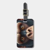 Niedlich Crazy Funny Chimpanzee Gepäckanhänger (Vorderseite vertikal)