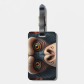 Niedlich Crazy Funny Chimpanzee Gepäckanhänger (Rückseite vertikal)