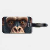 Niedlich Crazy Funny Chimpanzee Gepäckanhänger (Rückseite horizontal)