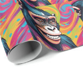Niedlich Crazy Funny Chimpanzee Geschenkpapier (Rolleneckpunkt)