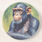 Niedlich Crazy Funny Chimpanzee Getränkeuntersetzer (Vorne)