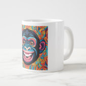 Niedlich Crazy Funny Chimpanzee Jumbo-Tasse (Vorderseite Rechts)