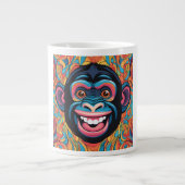 Niedlich Crazy Funny Chimpanzee Jumbo-Tasse (Vorderseite)