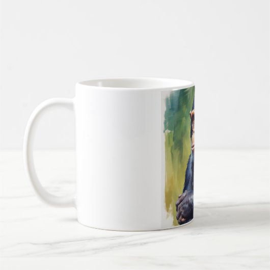 Niedlich Crazy Funny Chimpanzee Kaffeetasse (Links)