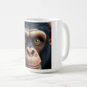 Niedlich Crazy Funny Chimpanzee Kaffeetasse (VorderseiteRechts)