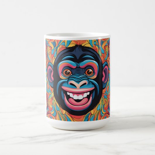 Niedlich Crazy Funny Chimpanzee Kaffeetasse (Mittel)
