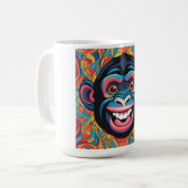 Niedlich Crazy Funny Chimpanzee Kaffeetasse (Vorderseite Links)