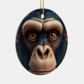Niedlich Crazy Funny Chimpanzee Keramik Ornament (Rechts)