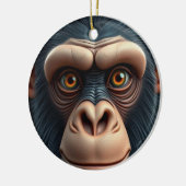 Niedlich Crazy Funny Chimpanzee Keramik Ornament (Links)