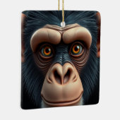 Niedlich Crazy Funny Chimpanzee Keramikornament (Rechts)