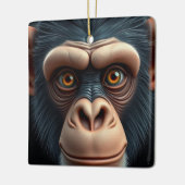 Niedlich Crazy Funny Chimpanzee Keramikornament (Links)