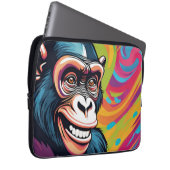 Niedlich Crazy Funny Chimpanzee Laptopschutzhülle (Vorne Rechts)