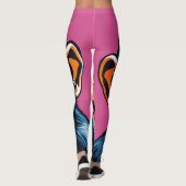 Niedlich Crazy Funny Chimpanzee Leggings (Rückseite)