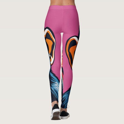 Niedlich Crazy Funny Chimpanzee Leggings (Rückseite)
