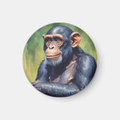 Niedlich Crazy Funny Chimpanzee Magnet (Vorne)