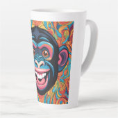 Niedlich Crazy Funny Chimpanzee Milchtasse (Rechte Ecke)