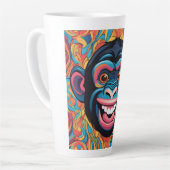 Niedlich Crazy Funny Chimpanzee Milchtasse (Linke Ecke)
