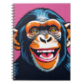 Niedlich Crazy Funny Chimpanzee Notizblock (Vorderseite)