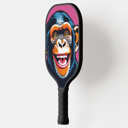 Niedlich Crazy Funny Chimpanzee Pickleball Schläger (Links)