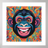 Niedlich Crazy Funny Chimpanzee Poster (Vorne)