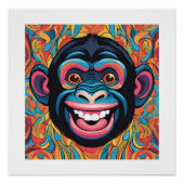 Niedlich Crazy Funny Chimpanzee Poster (Vorderseite)