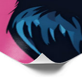 Niedlich Crazy Funny Chimpanzee Poster (Ecke)