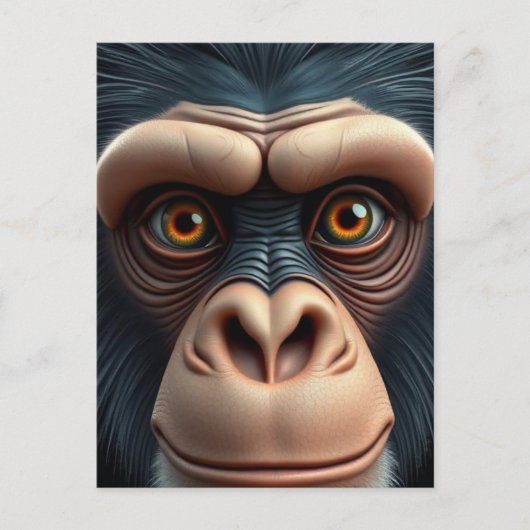 Niedlich Crazy Funny Chimpanzee Postkarte (Vorderseite)