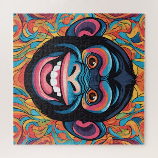 Niedlich Crazy Funny Chimpanzee Puzzle (Horizontal)